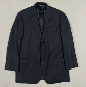 Brooks Brothers 1818 Madison 100% Wool Black Sport Coat Suit Jacket 46L